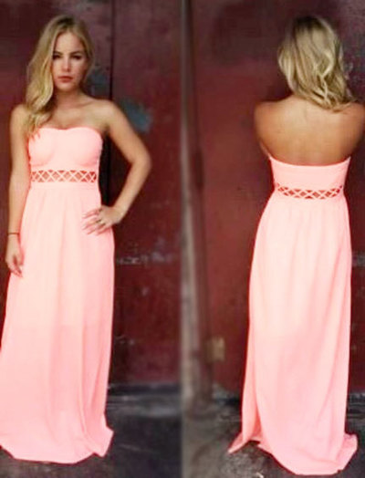 Sweetheart High Quality Prom Dresses,Chiffon Prom Dresses,A-Line Prom Dresses,Strapless Prom Dresses,Hollow Out Prom Dresses,PD3900113