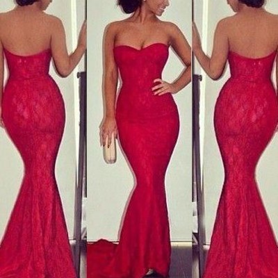 Largos charming prom dresses,strapless prom dresses,lace prom dresses,mermaid prom dresses,sexy prom dresses,pd3900116