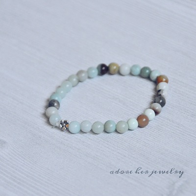 Amazonite flower bracelet