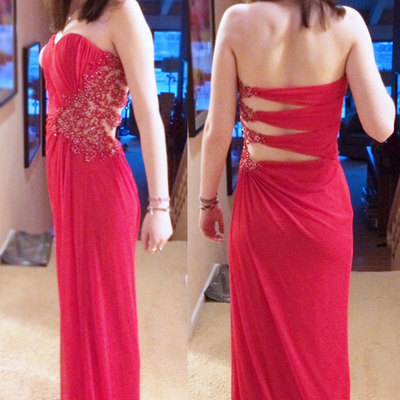 Elegant pretty prom dresses,strapless prom dresses,a-line prom dresses,new design prom dresses,chiffon prom dresses,pd3900140