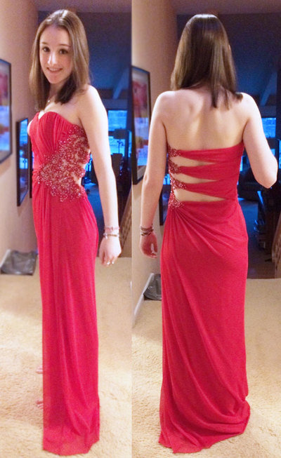 Elegant Pretty Prom Dresses,Strapless Prom Dresses,A-Line Prom Dresses,New Design Prom Dresses,Chiffon Prom Dresses,PD3900140