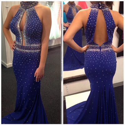 Largos long prom dresses,halter prom dresses,sexy backless prom dresses,sleeveless prom dresses,beading prom dresses,pd3900157 - Thumbnail 5