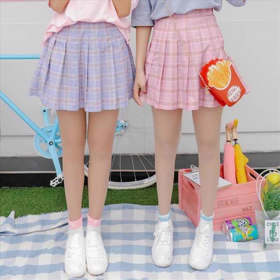 Pastel Baby Plaid Skirt