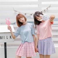 Pastel Baby Plaid Skirt - Thumbnail 1