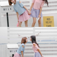 Pastel Baby Plaid Skirt - Thumbnail 4