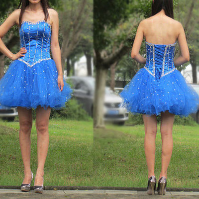 Largos short homecoming dresses,beading homecoming dresses,organza homecoming dresses,cute strapless prom dresses,pd3900162
