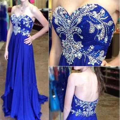 Gorgeous high quality prom dresses,a-line prom dresses,chiffon prom dresses,sweetheart strapless prom dresses,beading prom dresses,pd3900163 - Thumbnail 3