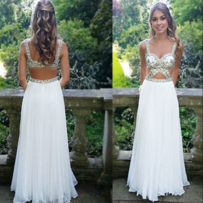 Largos high quality prom dresses,a-line prom dresses,chiffon prom dresses,beading prom dresses,backless prom dresses,pd3900171 - Thumbnail 3