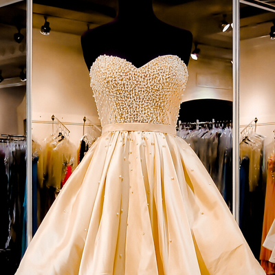 Charming short homecoming dresses,satin homecoming dresses,strapless homecoming dresses,beading homecoming dresses,pd3900178