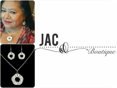 Silver Mesh Necklace Set 