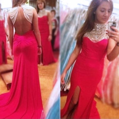 Gorgeous high quality prom dresses,satin prom dresses,with slit prom dresses,charming prom dresses,backless prom dresses,pd3900197