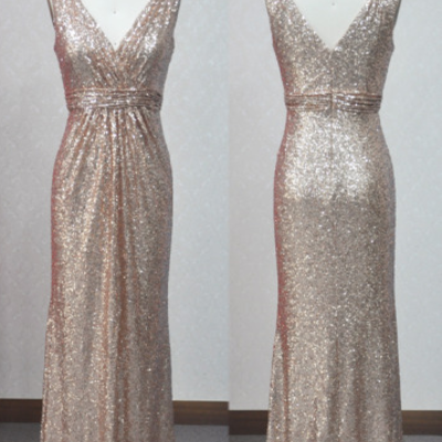 Sparkly prom dresses,sequined prom dresses,v-neck prom dresses,noble prom dresses,long prom dresses,pd3900205 - Thumbnail 3
