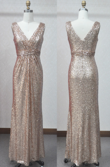 Sparkly Prom Dresses,Sequined Prom Dresses,V-Neck Prom Dresses,Noble Prom Dresses,Long Prom Dresses,PD3900205