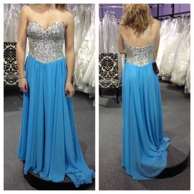 Sweetheart a-line prom dresses,chiffon prom dresses,strapless prom dresses,beading prom dresses,pd3900221 - Thumbnail 3