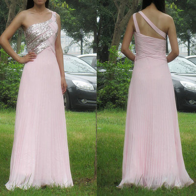 Elegant prom dresses,one-shoulder prom dresses,a-line prom dresses,chiffon prom dresses,sequined prom dresses,pd3900223 - Thumbnail 2