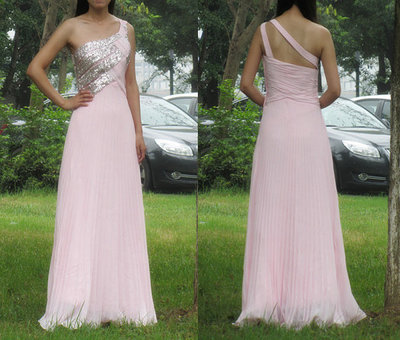 Elegant Prom Dresses,One-Shoulder Prom Dresses,A-Line Prom Dresses,Chiffon Prom Dresses,Sequined Prom Dresses,PD3900223