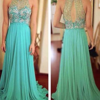 Gorgeous prom dresses,a-line prom dresses,o-neck prom dresses,beading prom dresses,chiffon prom dresses,pd3900224 - Thumbnail 5