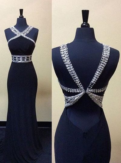 Charming Halter Prom Dresses,Black Prom Dresses,Noble Prom Dresses,Chiffon Prom Dresses,Evening Dresses,PD3900228