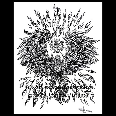 Phoenix coloring poster