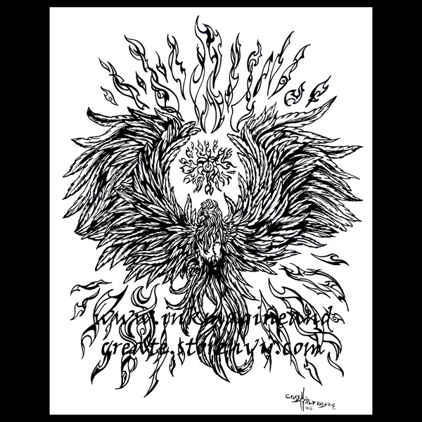 Phoenix Coloring Poster