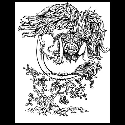 Winged power coloring poster