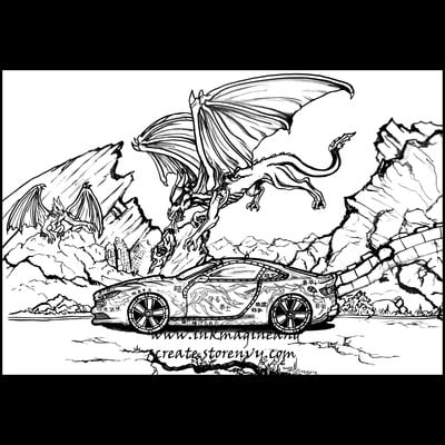 A Hunter's Demons Coloring Poster