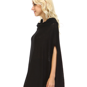 Classic Black Poncho - Thumbnail 3