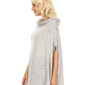 Classic Beige Poncho - Thumbnail 3