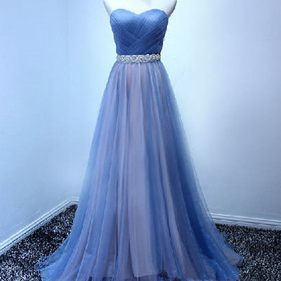 Beautiful tulle handmade sweetheart prom dresses,strapless prom dresses,long prom dresses 2016, prom gowns 2016, evening dresses,pd3900265 - Thumbnail 3