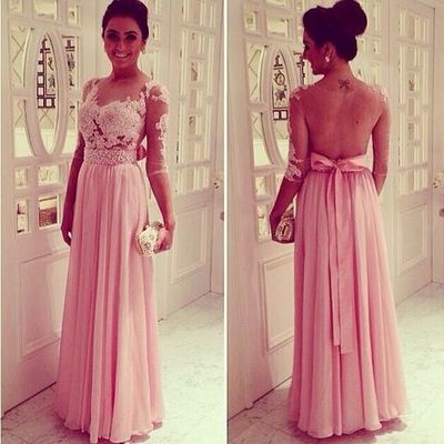 Pretty handmade pink see through a line sweetheart beaded long prom dresses 2016, long prom dresses, evening dresses,pd3900274