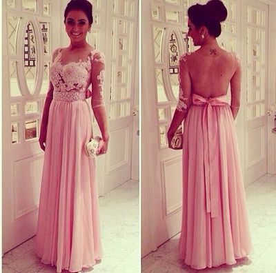 Pretty Handmade Pink See Through A Line Sweetheart Beaded Long Prom Dresses 2016, Long Prom Dresses, Evening Dresses,PD3900274