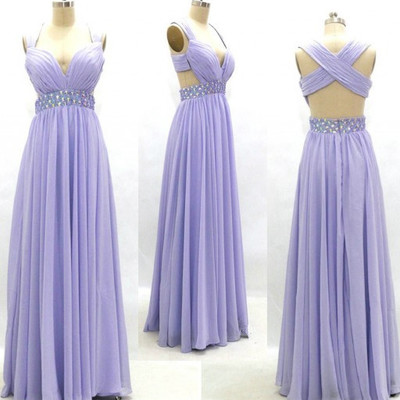 Cute lavender handmade cross back sweetheart long prom dresses 2016, prom gowns, lavender formal dresses,pd3900311 - Thumbnail 4