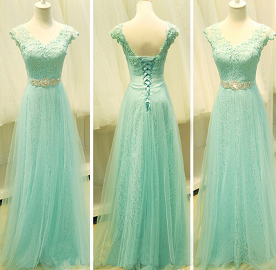 Beautiful Light Blue Long Handmade Prom Dress With Lace And Beadings, Prom Gowns 2016, Party Dresses 2016Beautiful Light Blue Long Handmade ,PD3900332