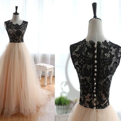 Beautiful handmade long tulle prom dress with lace applique, prom dresses 2016, party dresses 2016,pd3900334 - Thumbnail 3