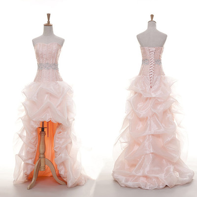 Sweetheart front short back long prom dresses,a-line prom dresses,strapless prom dresses,ruffles prom dresses,fashion party dresses,pd3900343 - Thumbnail 2