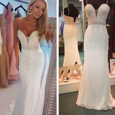 Luxury sexy mermaid prom dresses,spaghetti strap prom dresses,crystal prom dresses,floor length prom dresses,pd3900364