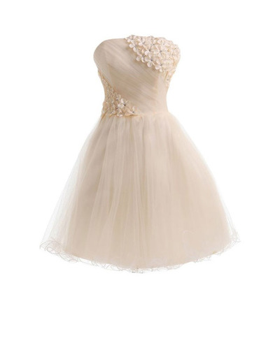 Sweetheart Cute Tulle Cocktail Dresses,Strapless Cocktail Dresses,Short Cocktail Dresses,Cocktail Gowns,PD3900378