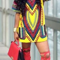 Yellow Bohemian Mini Dress