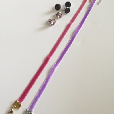 Thin velvet choker