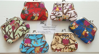 Owl Coin Purses - 6 colors - Pouch - small purse - little coin wallet