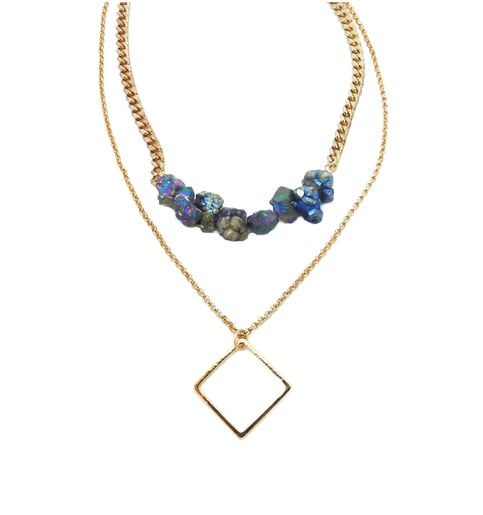 Titanium Pyrite Layered Necklace