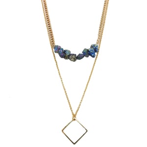 Titanium Pyrite Layered Necklace - Thumbnail 2