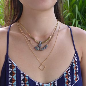 Titanium Pyrite Layered Necklace - Thumbnail 3