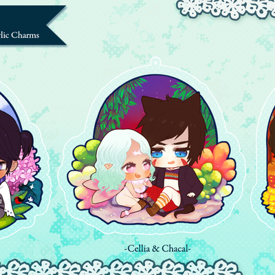 Infurubia silent forest acrylic charms
