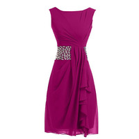 Sweetheart Short Cocktail Dresses,Chiffon Cocktail Dresses,Crystal Waist Cocktail Dresses,PD3900383 - Thumbnail 1