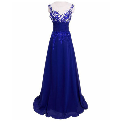 Elegant full-length evening dresses,illusion neck floral evening dresses,chiffon evening dresses,pd3900384