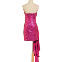 Elegant Fuchsia Sequins Mini Cocktail Party Dresses,Short Cocktail Dresses,Cocktail Gowns,PD3900386 - Thumbnail 1