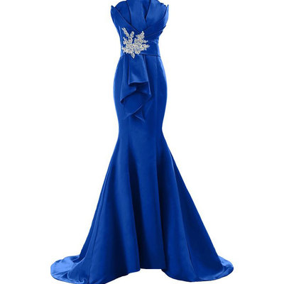 Gorgeous fancy sheath mermaid evening dresses,satin evening dresses,long evening dresses,pd3900393