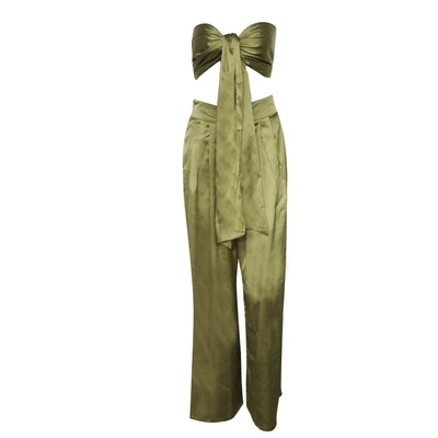 Olive flare jumpsuit