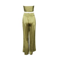 Olive Flare Jumpsuit - Thumbnail 1